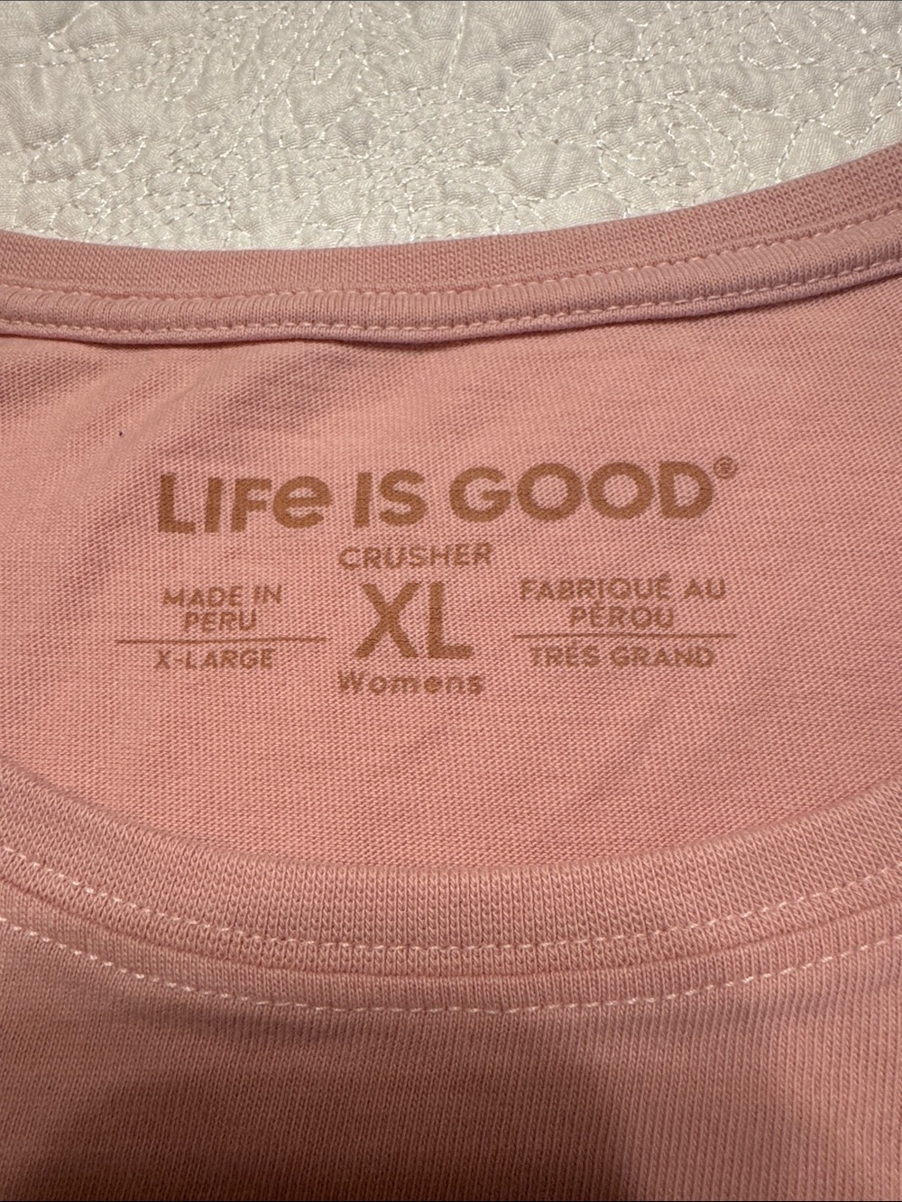 Life Is Good Pink tee with Dog and Flower - Picture 2 of 5
